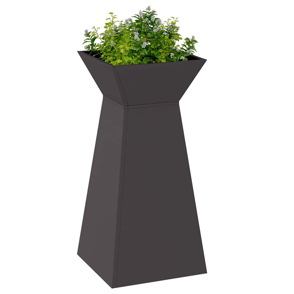 Pilaar Plantenbak 2 pcs Zwart 35 x 35 x 73 cm is nu te koop bij PeponiXL, paradijselijk wonen!