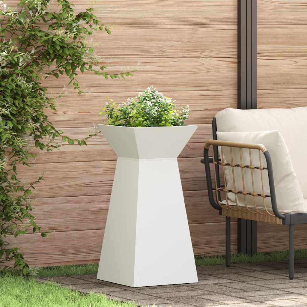 Pilaar Plantenbak 2 pcs Wit 35 x 35 x 73 cm is nu te koop bij PeponiXL, paradijselijk wonen!