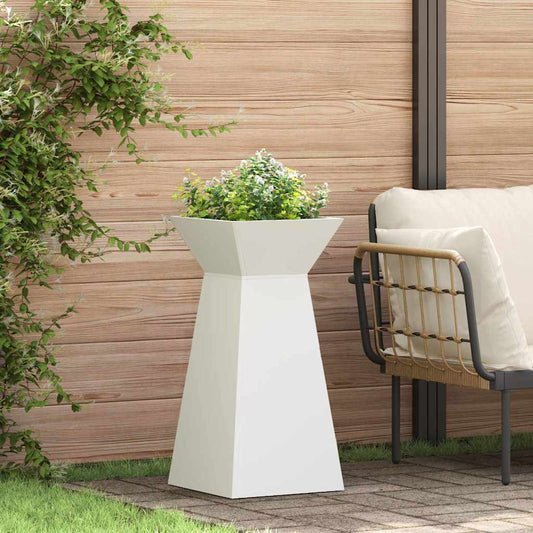 Pilaar Plantenbak 2 pcs Wit 35 x 35 x 73 cm is nu te koop bij PeponiXL, paradijselijk wonen!