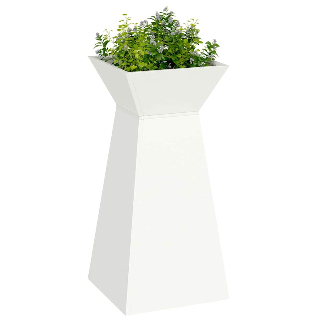 Pilaar Plantenbak 2 pcs Wit 35 x 35 x 73 cm is nu te koop bij PeponiXL, paradijselijk wonen!