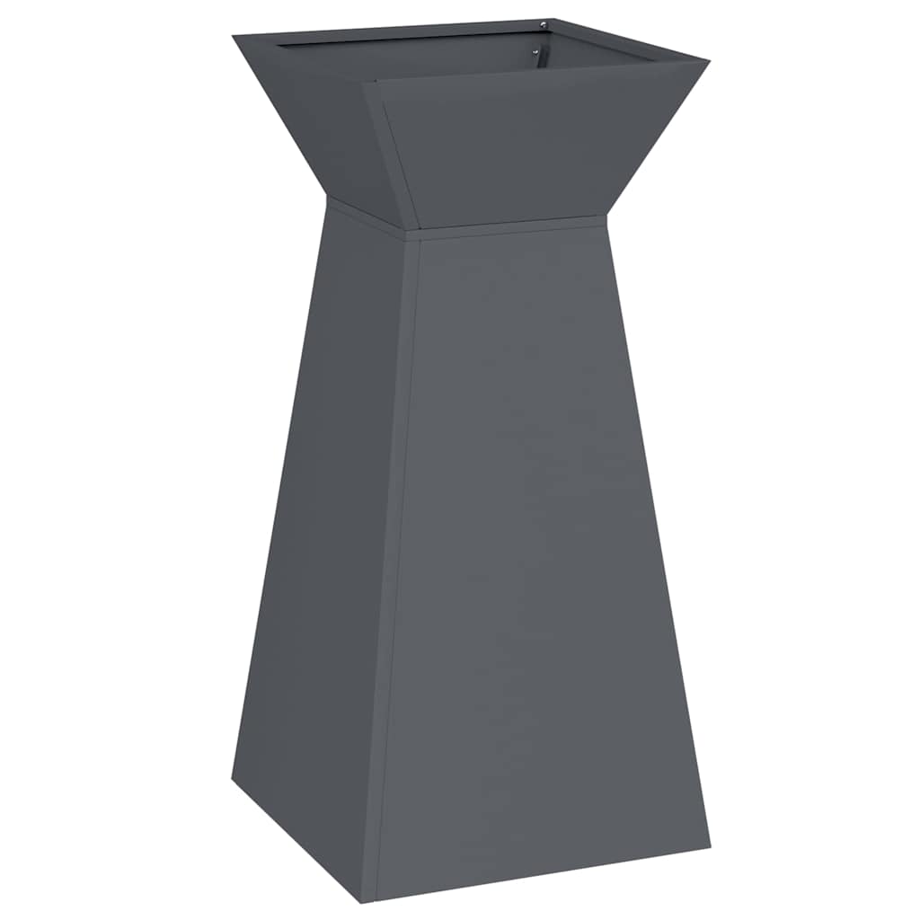 Pilaar Plantenbak 2 pcs Antraciet 35 x 35 x 73 cm is nu te koop bij PeponiXL, paradijselijk wonen!