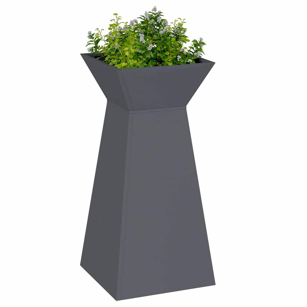 Pilaar Plantenbak 2 pcs Antraciet 35 x 35 x 73 cm is nu te koop bij PeponiXL, paradijselijk wonen!