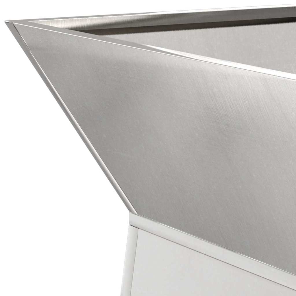 Pilaar Plantenbak Zilver 35 x 35 x 73 cm Roestvrij staal is nu te koop bij PeponiXL, paradijselijk wonen!