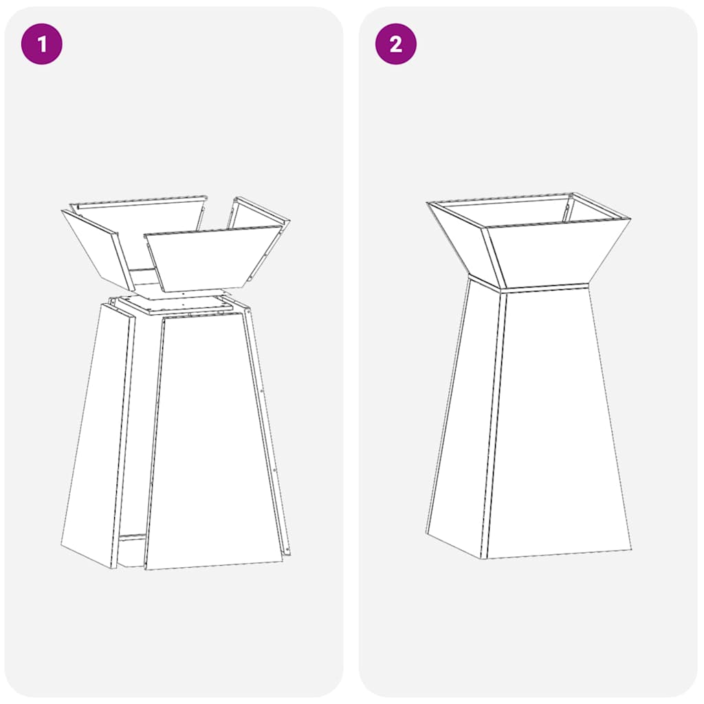 Pilaar Plantenbak Zilver 35 x 35 x 73 cm Roestvrij staal is nu te koop bij PeponiXL, paradijselijk wonen!