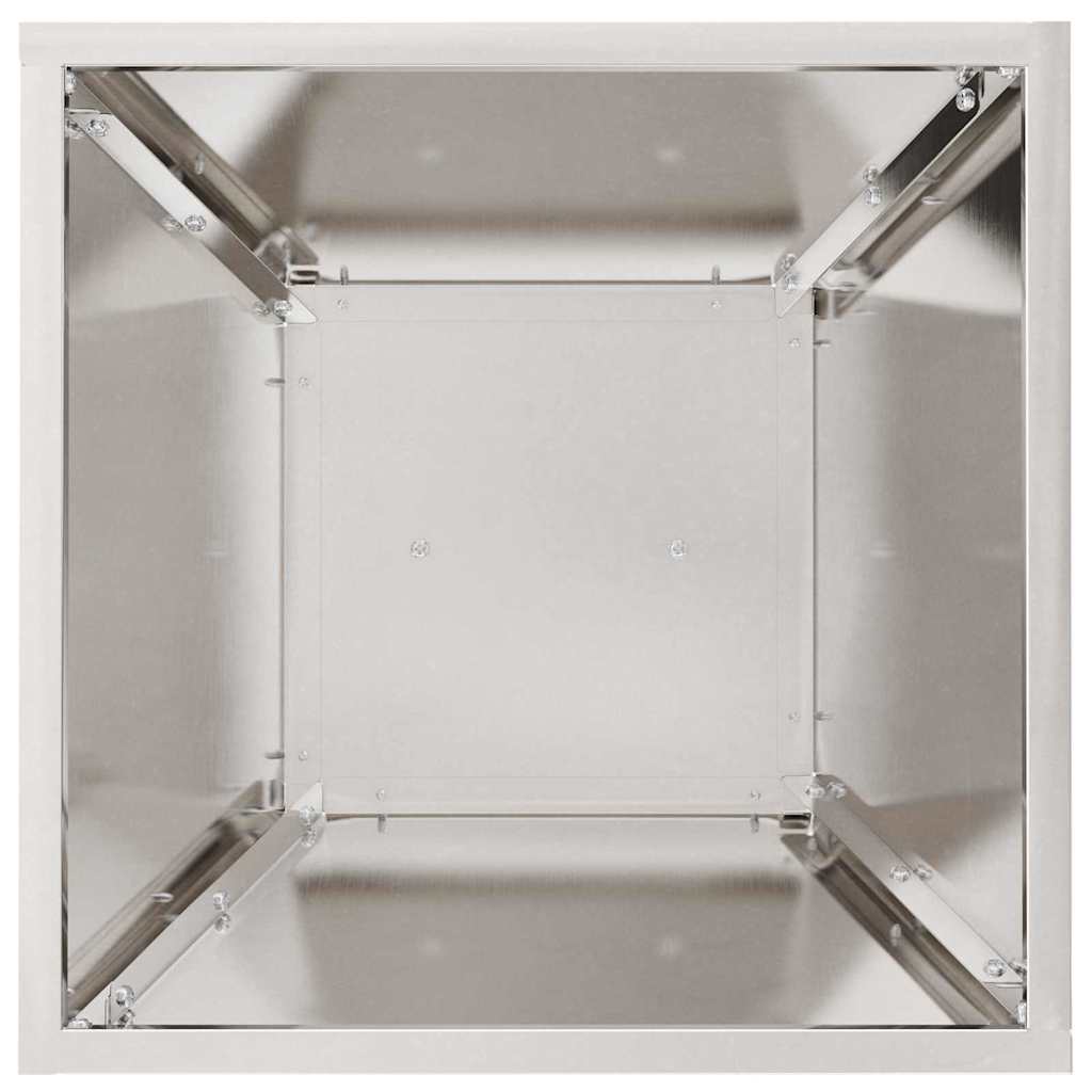 Pilaar Plantenbak 2 pcs Zilver 35 x 35 x 73 cm is nu te koop bij PeponiXL, paradijselijk wonen!