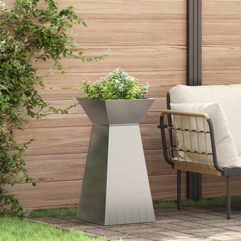 Pilaar Plantenbak Zilver 35 x 35 x 73 cm is nu te koop bij PeponiXL, paradijselijk wonen!