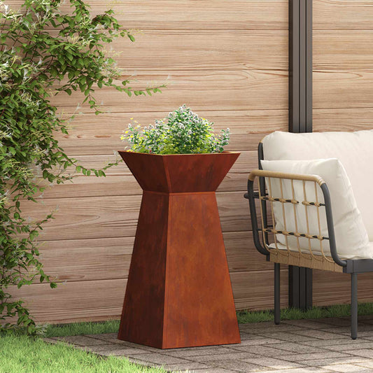 Pilaar Plantenbak 2 pcs Zilver 35 x 35 x 73 cm is nu te koop bij PeponiXL, paradijselijk wonen!