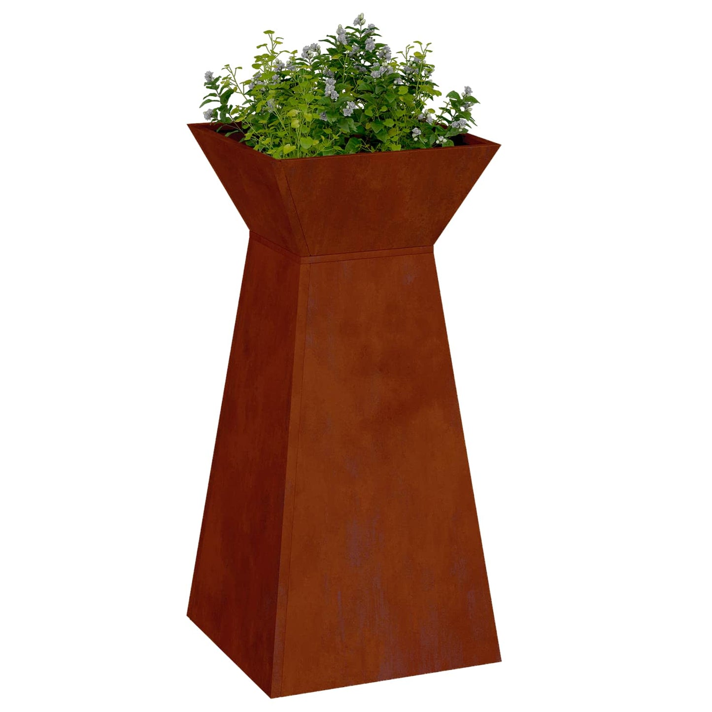 Pilaar Plantenbak 2 pcs Zilver 35 x 35 x 73 cm is nu te koop bij PeponiXL, paradijselijk wonen!