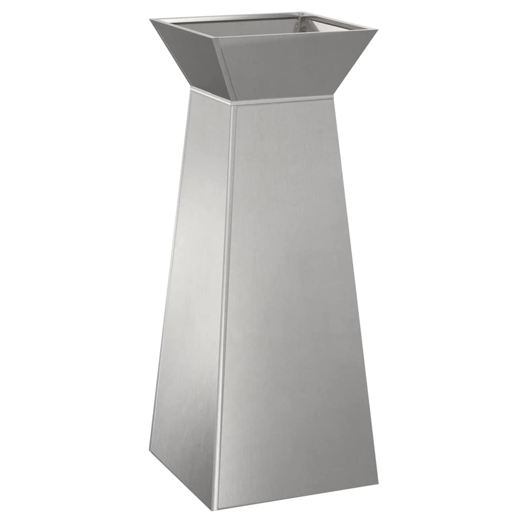 Pilaar Plantenbak 2 pcs Zilver 40 x 40 x 100 cm is nu te koop bij PeponiXL, paradijselijk wonen!