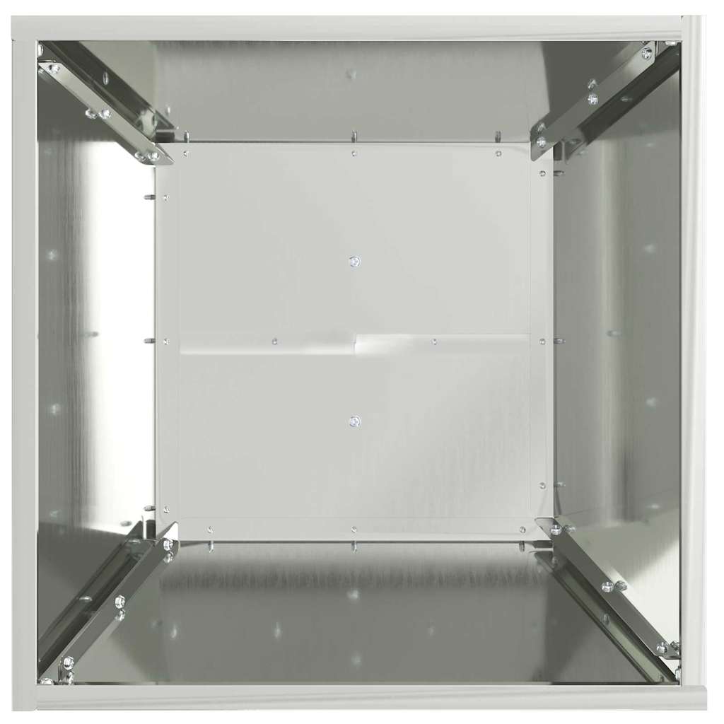 Pilaar Plantenbak 2 pcs Zilver 40 x 40 x 100 cm is nu te koop bij PeponiXL, paradijselijk wonen!