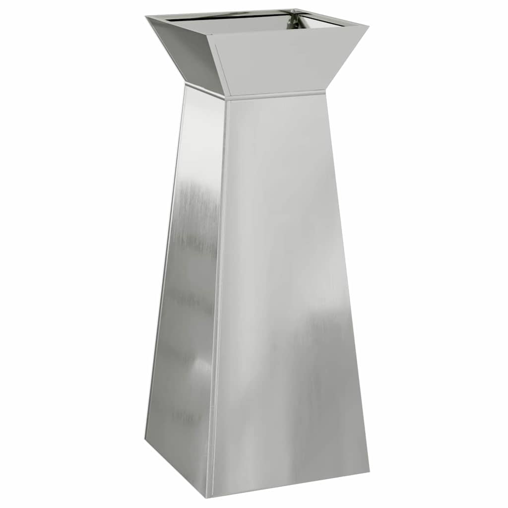 Pilaar Plantenbak 2 pcs Zilver 40 x 40 x 100 cm is nu te koop bij PeponiXL, paradijselijk wonen!