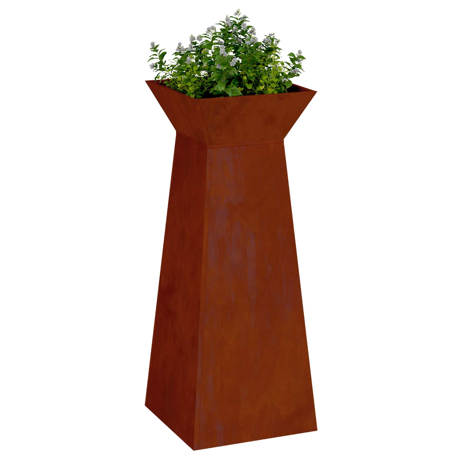 Pilaar Plantenbak Zilver 40 x 40 x 100 cm is nu te koop bij PeponiXL, paradijselijk wonen!