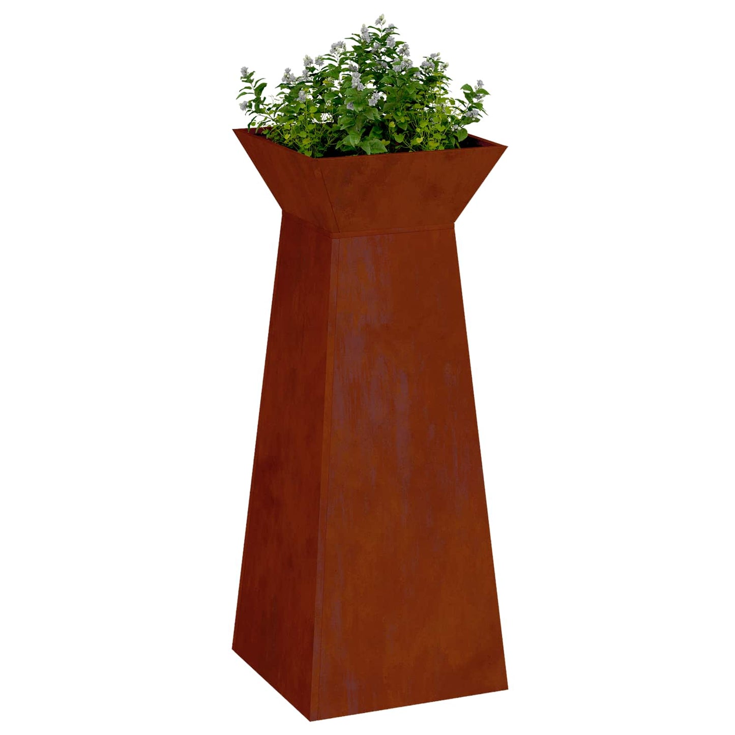 Pilaar Plantenbak 2 pcs Zilver 40 x 40 x 100 cm Cortenstaal is nu te koop bij PeponiXL, paradijselijk wonen!