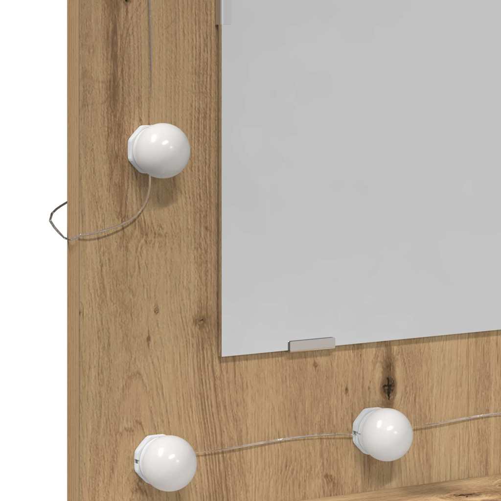 Spiegelkast Artisan Eiken 60 x 31,5 x 62 cm Bewerkt hout is nu te koop bij PeponiXL, paradijselijk wonen!