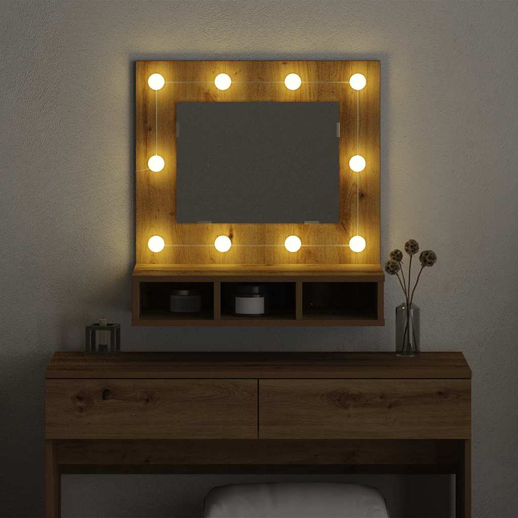 Spiegelkast Artisan Eiken 60 x 31,5 x 62 cm Bewerkt hout is nu te koop bij PeponiXL, paradijselijk wonen!