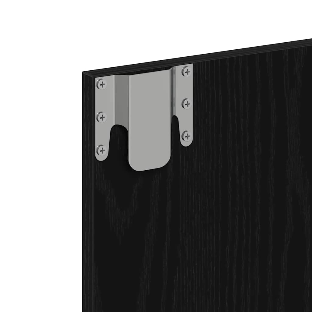 Spiegelkast Zwart Eiken 60 x 31,5 x 62 cm Bewerkt hout is nu te koop bij PeponiXL, paradijselijk wonen!