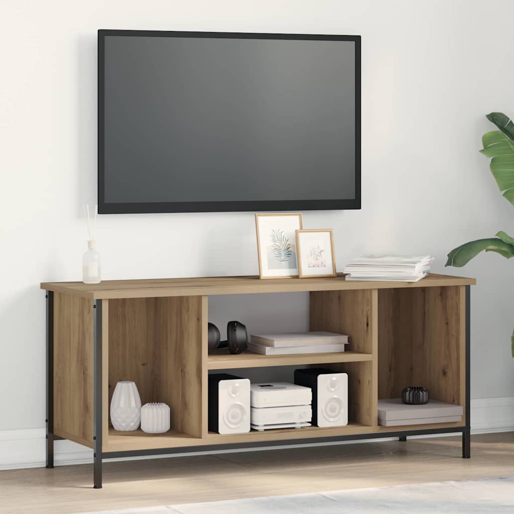 TV-kast Artisan Eiken 102 x 35 x 45 cm Bewerkt hout is nu te koop bij PeponiXL, paradijselijk wonen!
