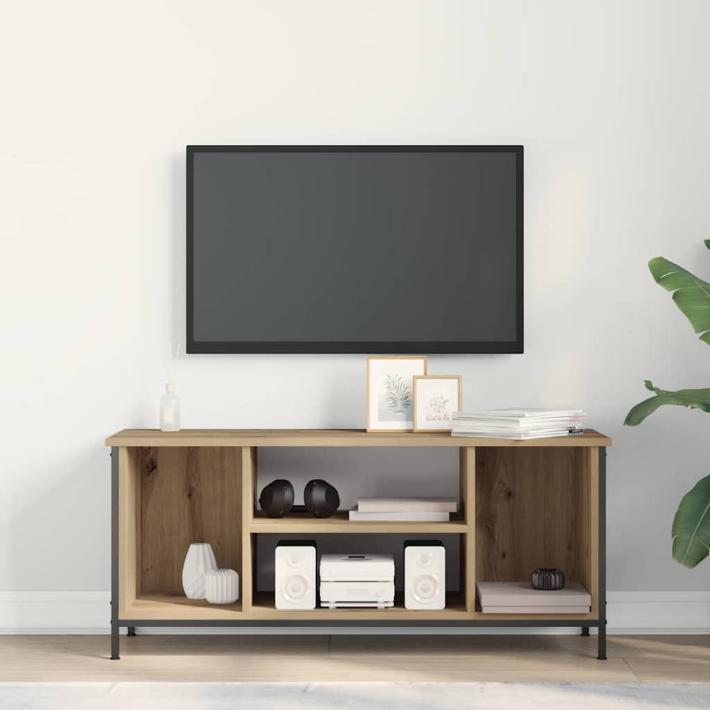 TV-kast Artisan Eiken 102 x 35 x 45 cm Bewerkt hout is nu te koop bij PeponiXL, paradijselijk wonen!