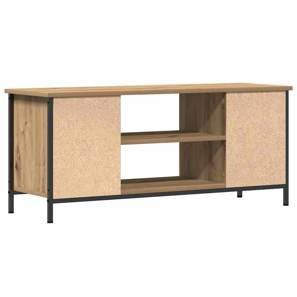 TV-kast Artisan Eiken 102 x 35 x 45 cm Bewerkt hout is nu te koop bij PeponiXL, paradijselijk wonen!