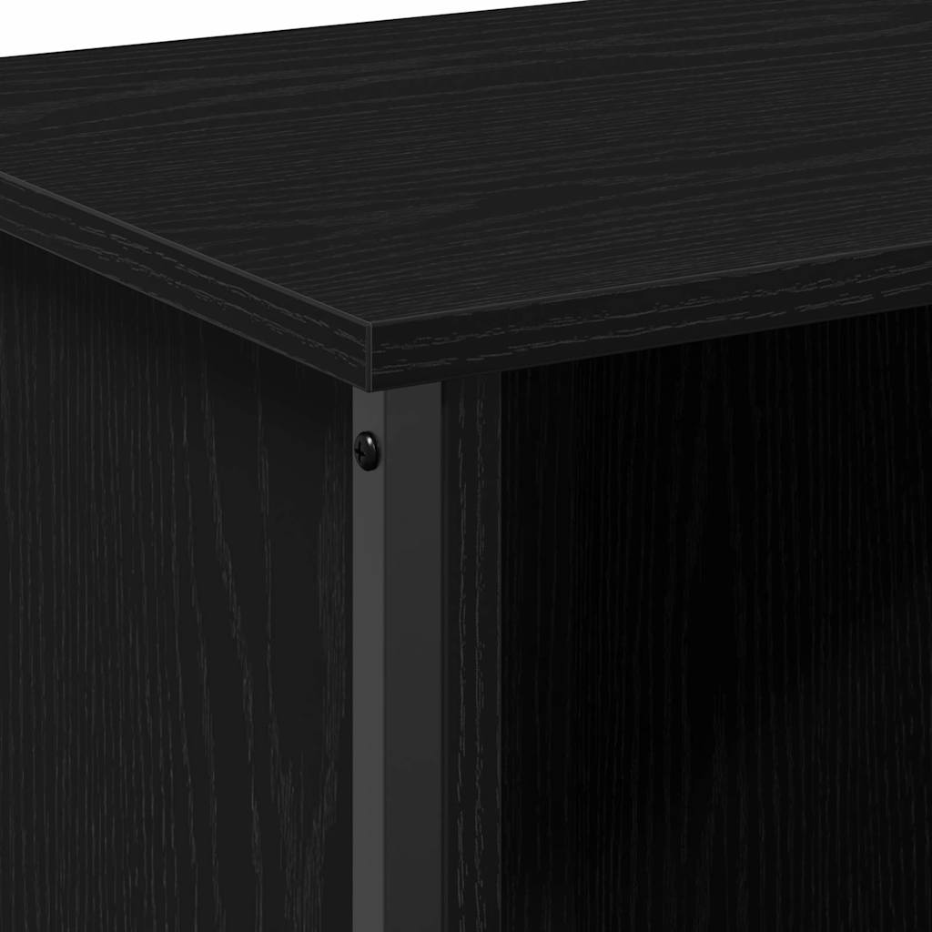TV-kast Zwart Eiken 102 x 35 x 45 cm Bewerkt hout is nu te koop bij PeponiXL, paradijselijk wonen!