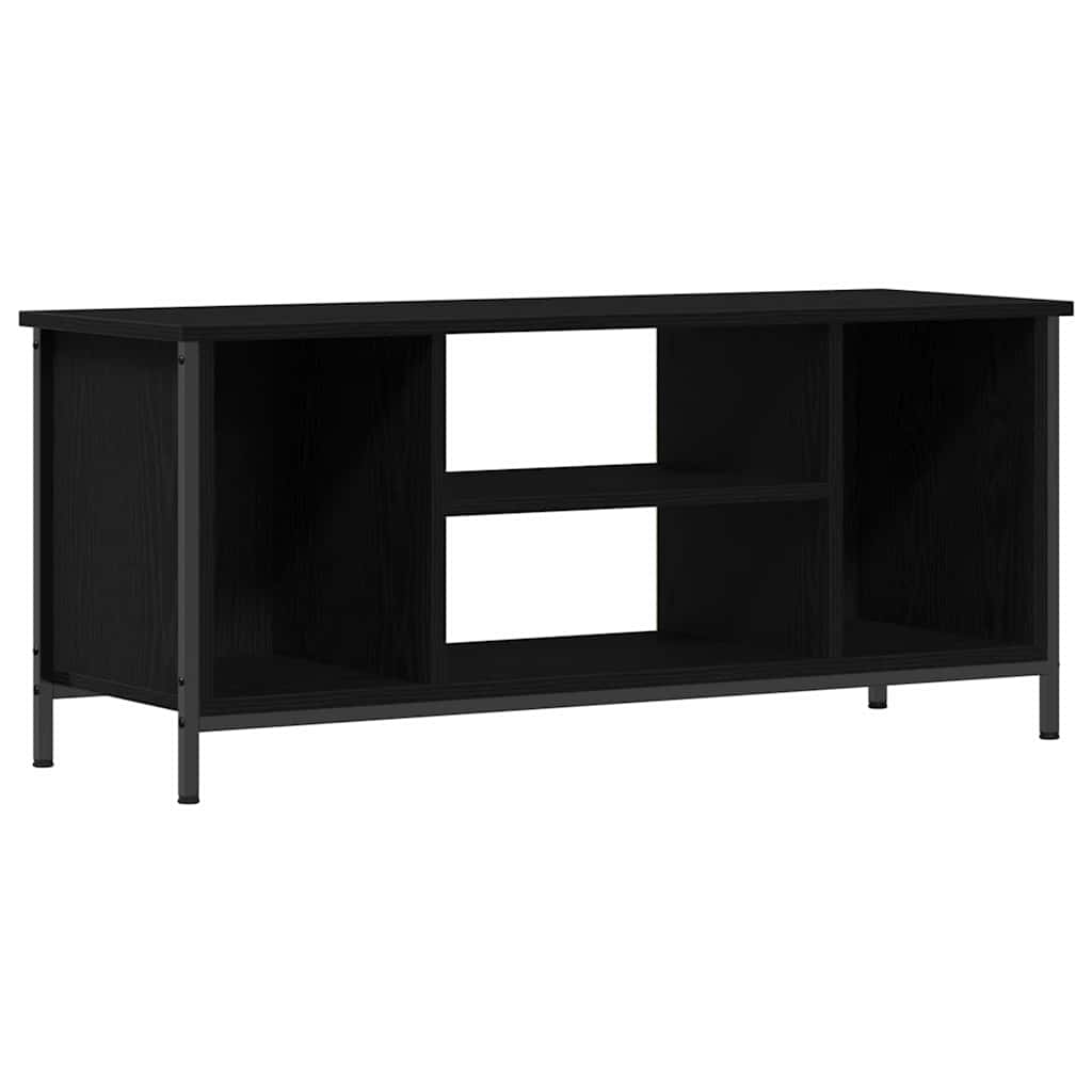 TV-kast Zwart Eiken 102 x 35 x 45 cm Bewerkt hout is nu te koop bij PeponiXL, paradijselijk wonen!