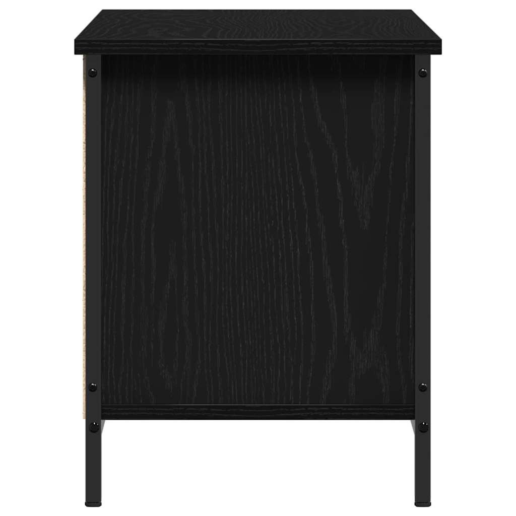 TV-kast Zwart Eiken 102 x 35 x 45 cm Bewerkt hout is nu te koop bij PeponiXL, paradijselijk wonen!