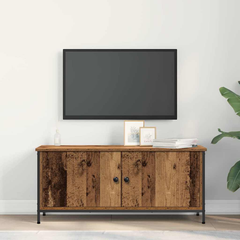 TV-kast Oud Hout 100 x 35 x 45 cm Bewerkt hout is nu te koop bij PeponiXL, paradijselijk wonen!