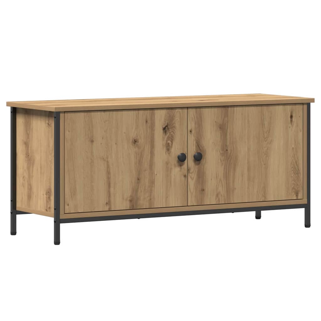 TV-kast Artisan Eiken 100 x 35 x 45 cm Bewerkt hout is nu te koop bij PeponiXL, paradijselijk wonen!