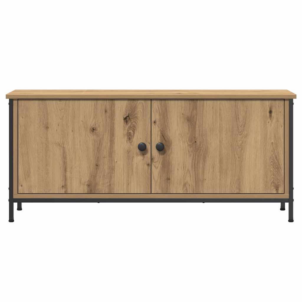 TV-kast Artisan Eiken 100 x 35 x 45 cm Bewerkt hout is nu te koop bij PeponiXL, paradijselijk wonen!