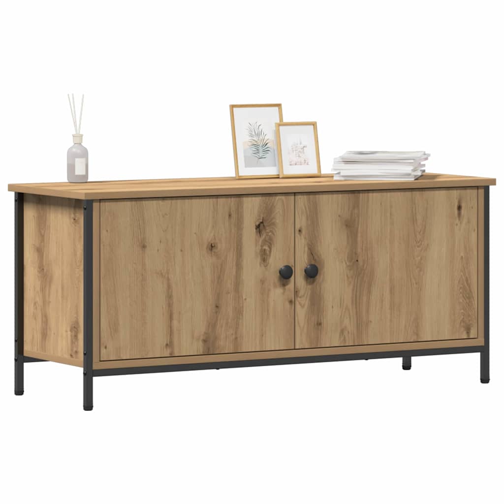 TV-kast Artisan Eiken 100 x 35 x 45 cm Bewerkt hout is nu te koop bij PeponiXL, paradijselijk wonen!