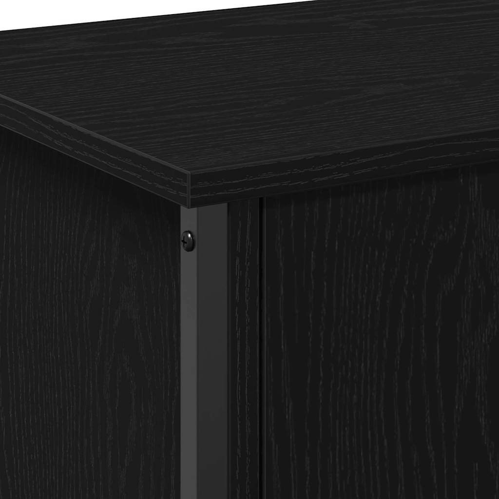TV-kast Zwart Eiken 100 x 35 x 45 cm Bewerkt hout is nu te koop bij PeponiXL, paradijselijk wonen!