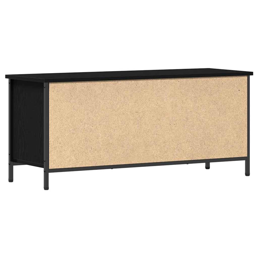 TV-kast Zwart Eiken 100 x 35 x 45 cm Bewerkt hout is nu te koop bij PeponiXL, paradijselijk wonen!
