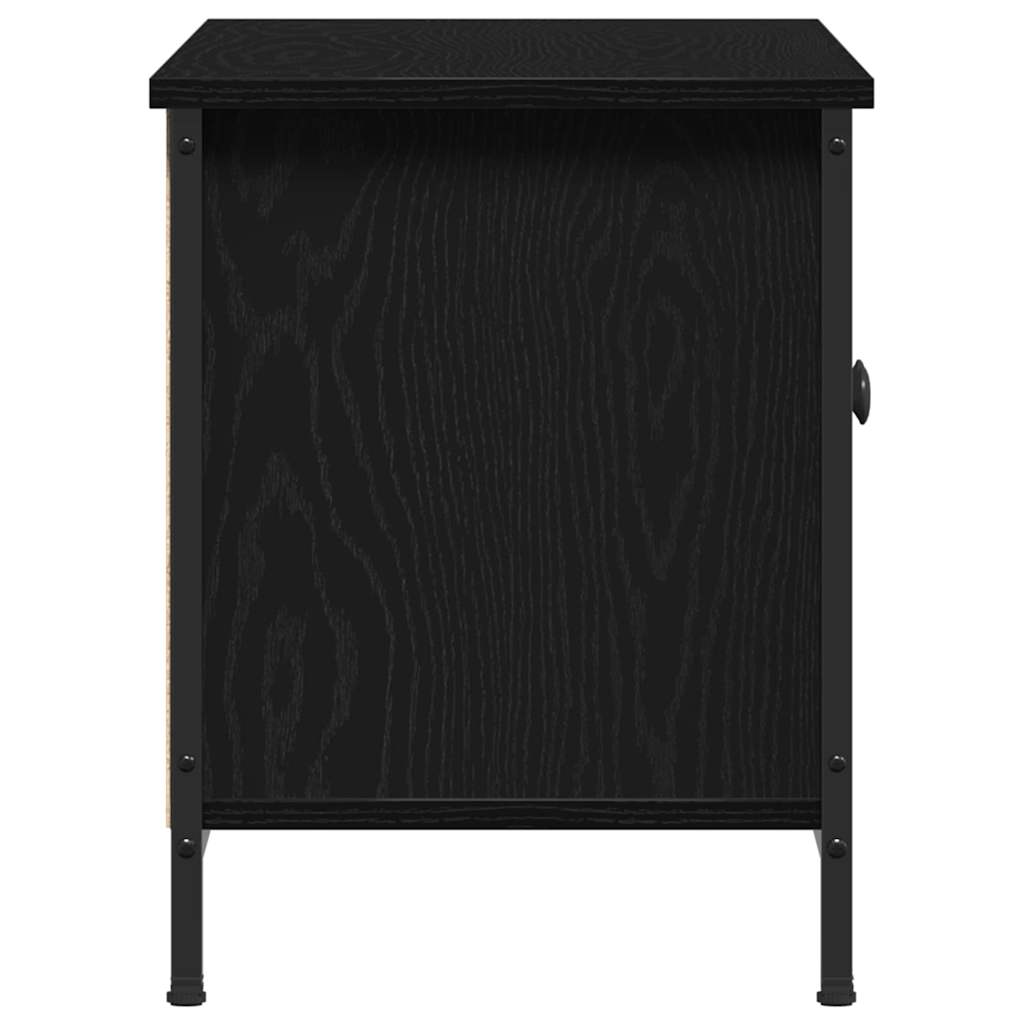 TV-kast Zwart Eiken 100 x 35 x 45 cm Bewerkt hout is nu te koop bij PeponiXL, paradijselijk wonen!