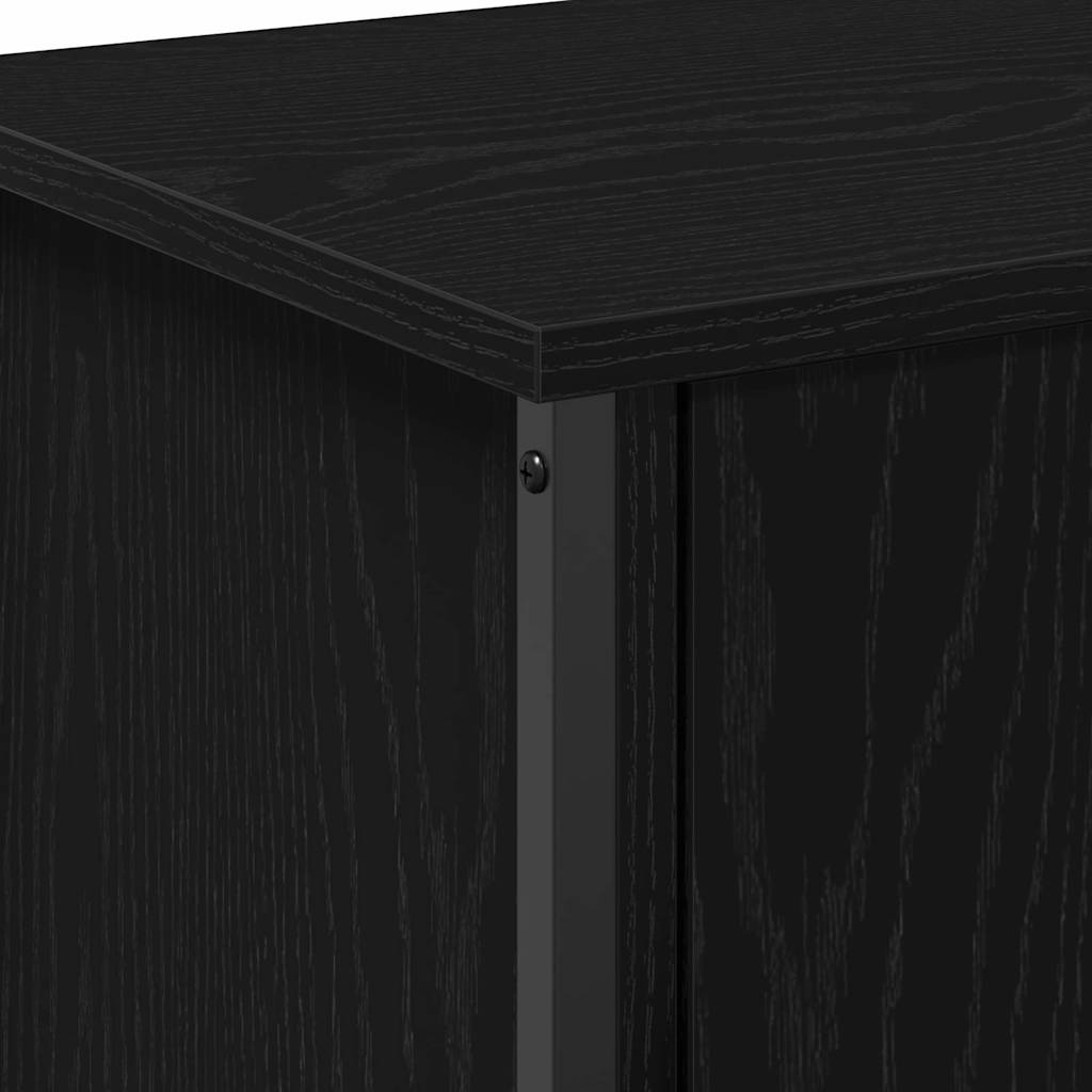TV-kast Zwart Eiken 60 x 35 x 45 cm Bewerkt hout is nu te koop bij PeponiXL, paradijselijk wonen!