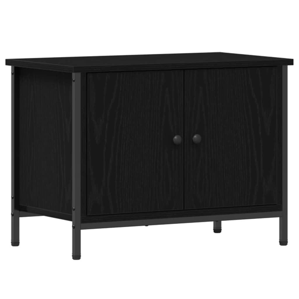 TV-kast Zwart Eiken 60 x 35 x 45 cm Bewerkt hout is nu te koop bij PeponiXL, paradijselijk wonen!