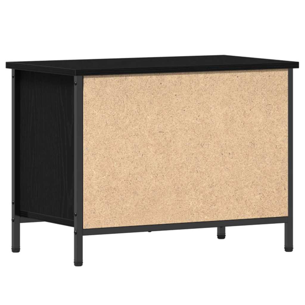 TV-kast Zwart Eiken 60 x 35 x 45 cm Bewerkt hout is nu te koop bij PeponiXL, paradijselijk wonen!