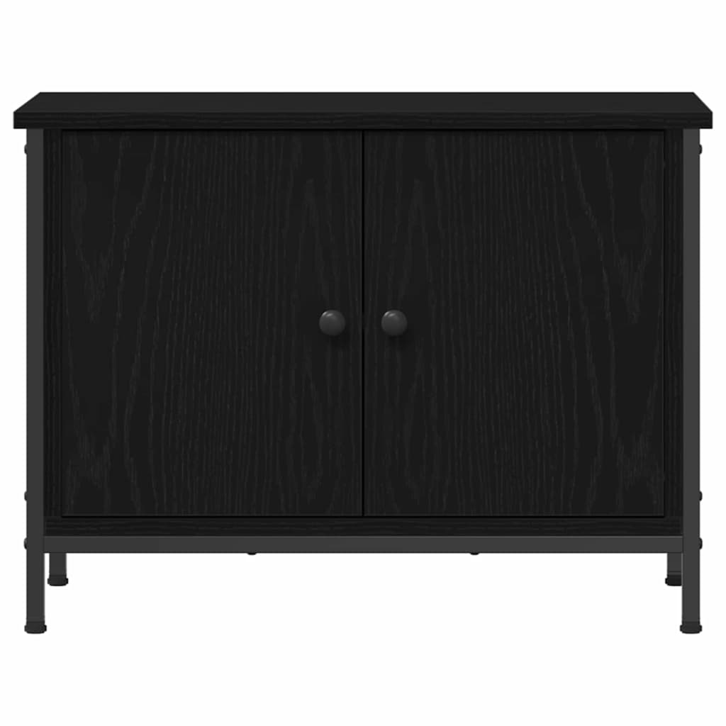 TV-kast Zwart Eiken 60 x 35 x 45 cm Bewerkt hout is nu te koop bij PeponiXL, paradijselijk wonen!