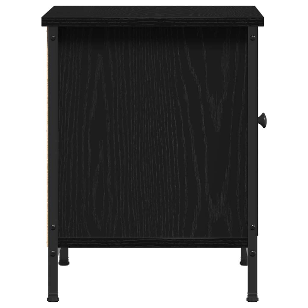 TV-kast Zwart Eiken 60 x 35 x 45 cm Bewerkt hout is nu te koop bij PeponiXL, paradijselijk wonen!