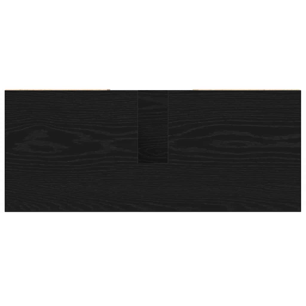 Badkamer Kast met plank Zwart 80 x 33 x 60 cm Bewerkt hout is nu te koop bij PeponiXL, paradijselijk wonen!