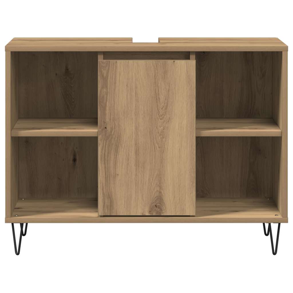 Badkamer Kast Artisan Eiken 80 x 33 x 60 cm Bewerkt hout is nu te koop bij PeponiXL, paradijselijk wonen!