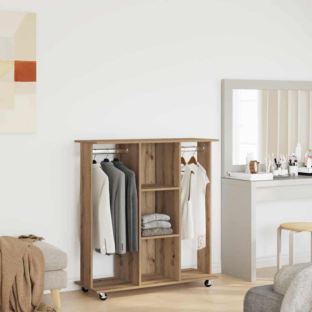 Kledingkast met plank artisanaal eikenkleurig 102 x 38 x 110 cm