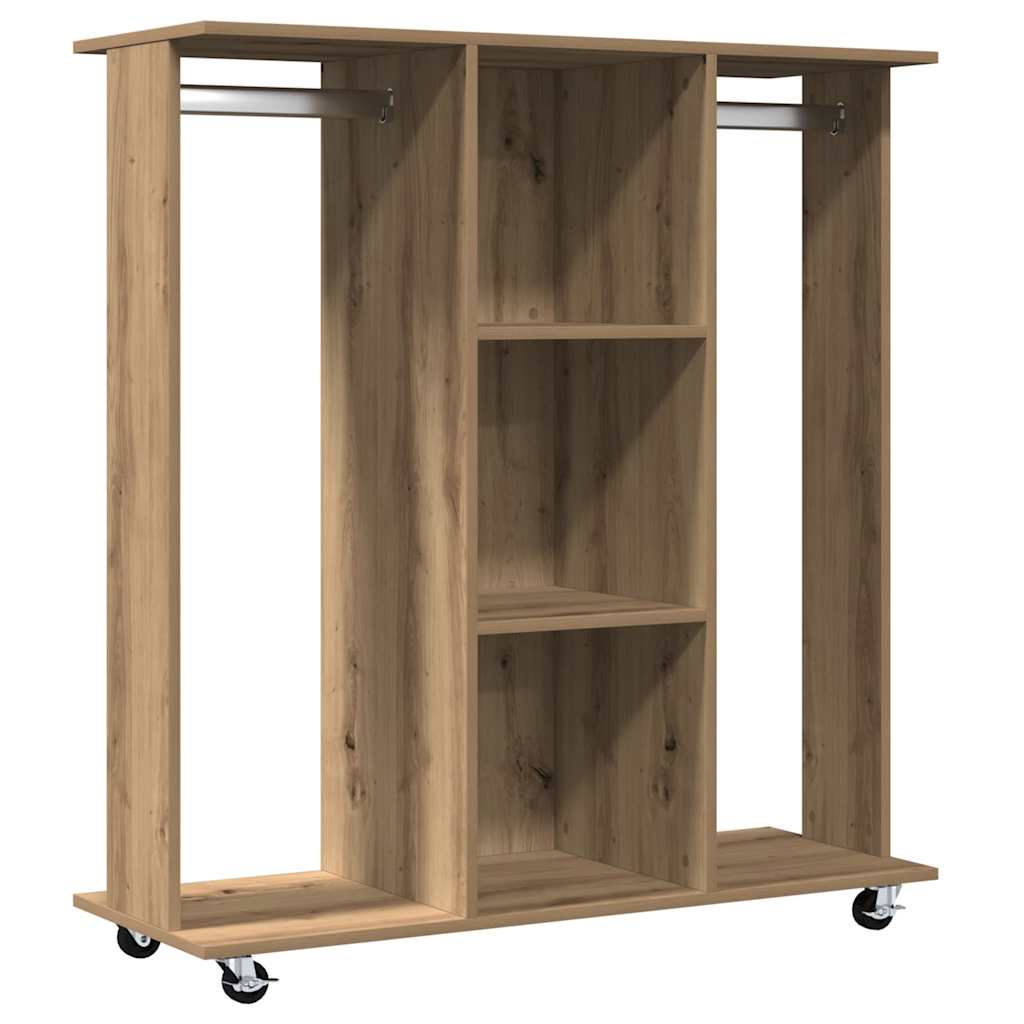 Kledingkast met plank artisanaal eikenkleurig 102 x 38 x 110 cm