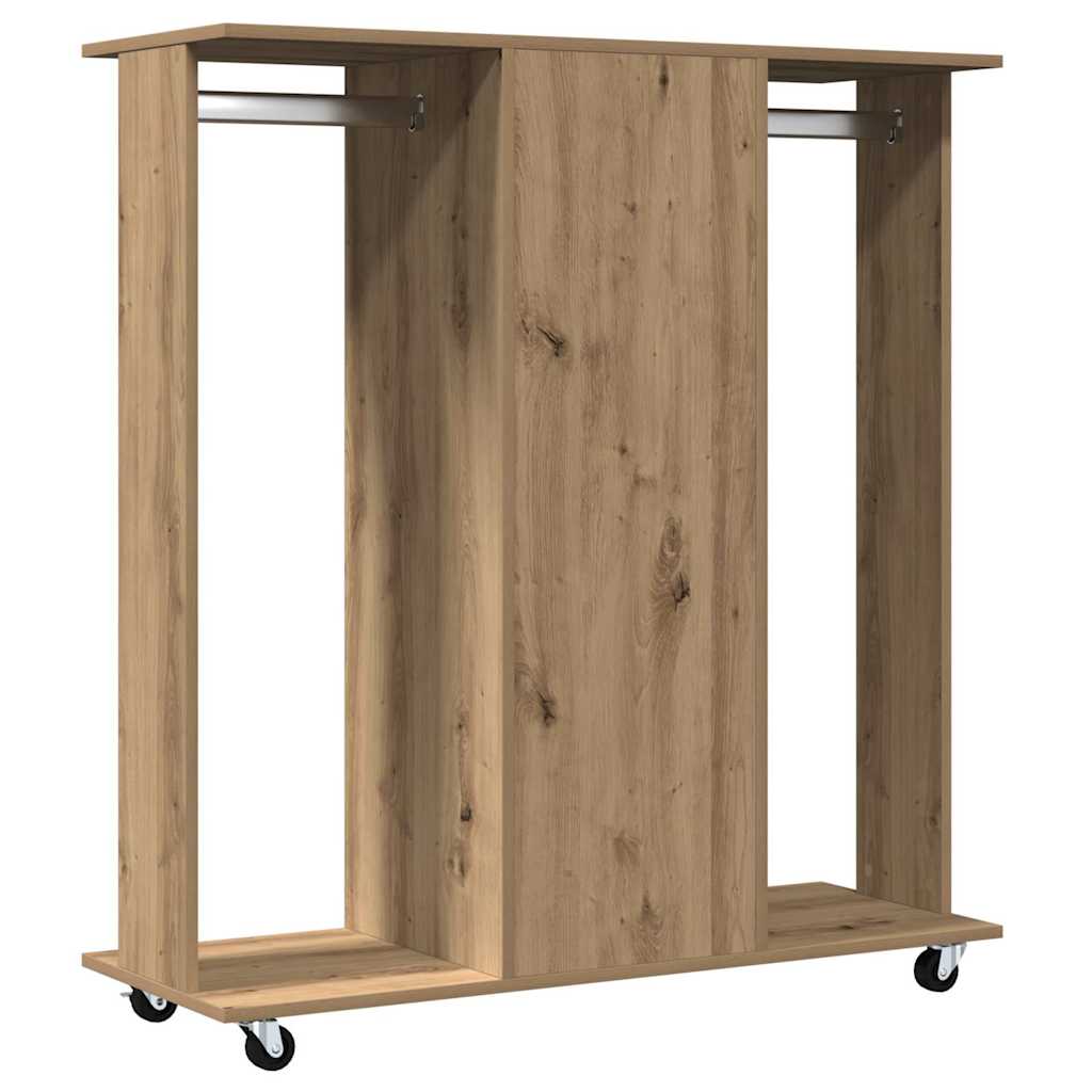 Kledingkast met plank artisanaal eikenkleurig 102 x 38 x 110 cm