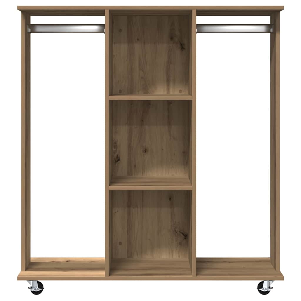 Kledingkast met plank artisanaal eikenkleurig 102 x 38 x 110 cm