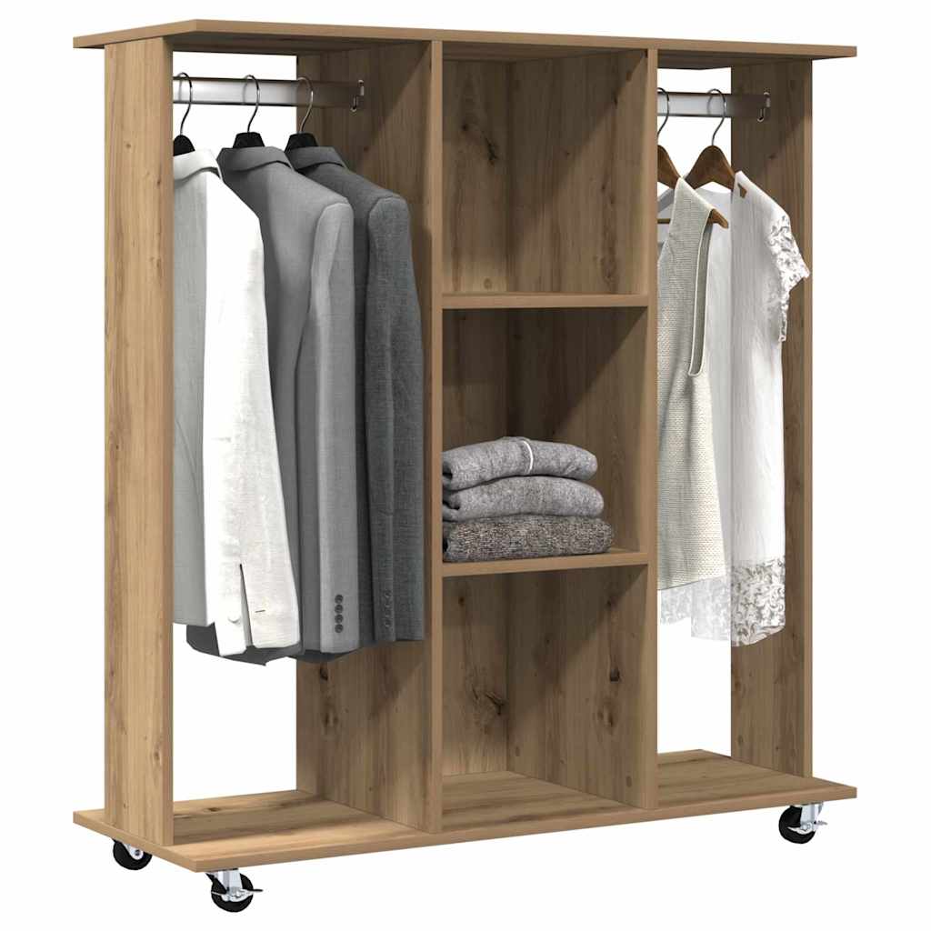 Kledingkast met plank artisanaal eikenkleurig 102 x 38 x 110 cm