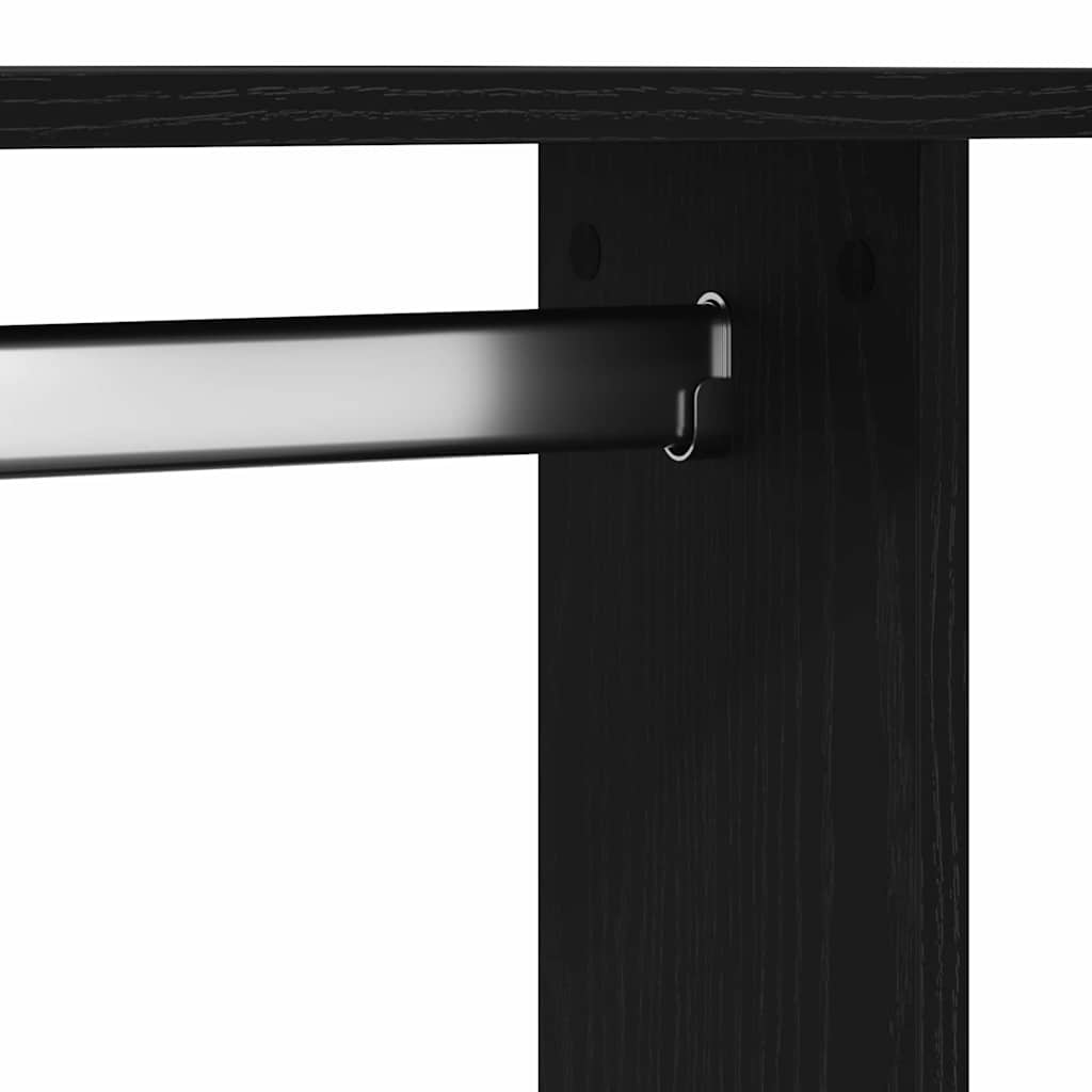 Kledingkast met wiel Zwart eiken 102 x 38 x 110 cm Bewerkt hout is nu te koop bij PeponiXL, paradijselijk wonen!