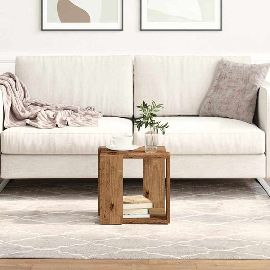 Salontafel Oud Hout 32 x 32 x 30 cm Bewerkt hout is nu te koop bij PeponiXL, paradijselijk wonen!