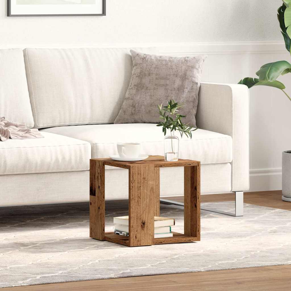 Salontafel Oud Hout 32 x 32 x 30 cm Bewerkt hout is nu te koop bij PeponiXL, paradijselijk wonen!