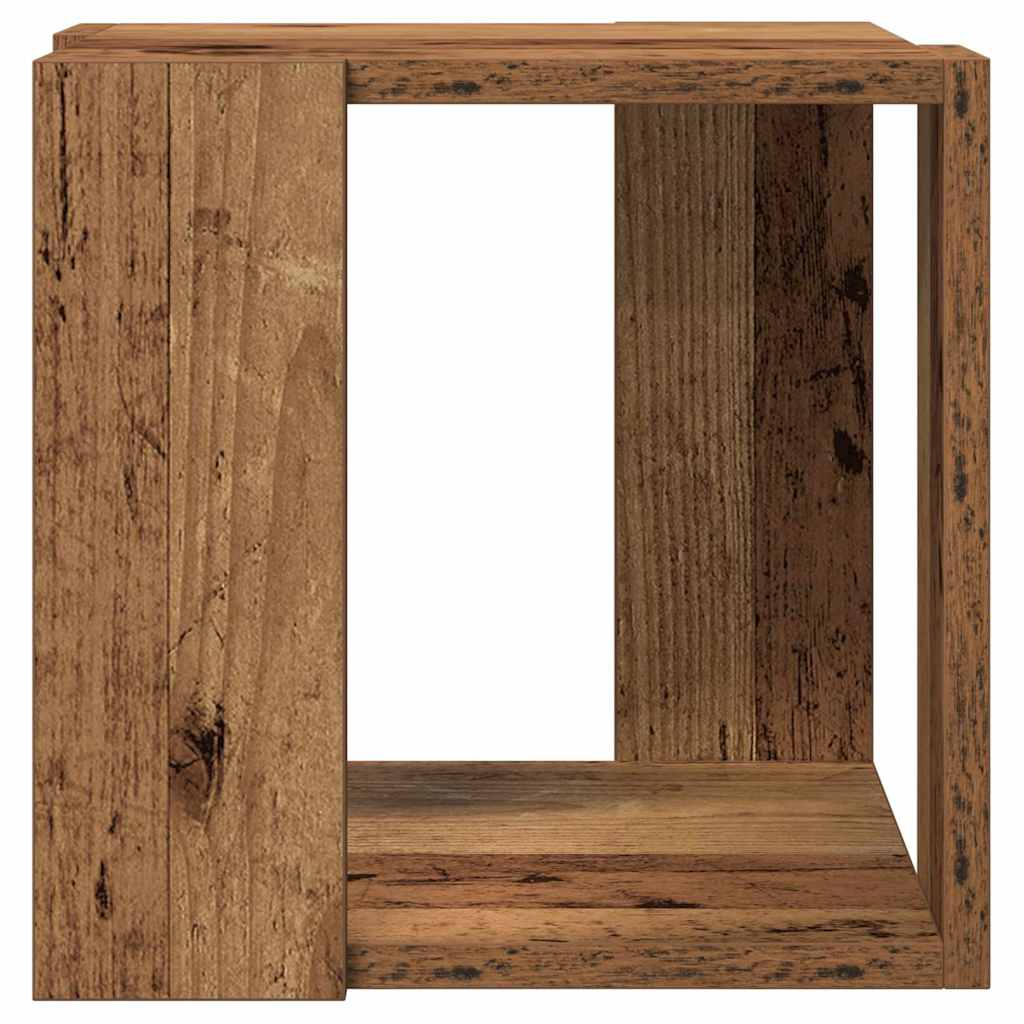 Salontafel Oud Hout 32 x 32 x 30 cm Bewerkt hout is nu te koop bij PeponiXL, paradijselijk wonen!