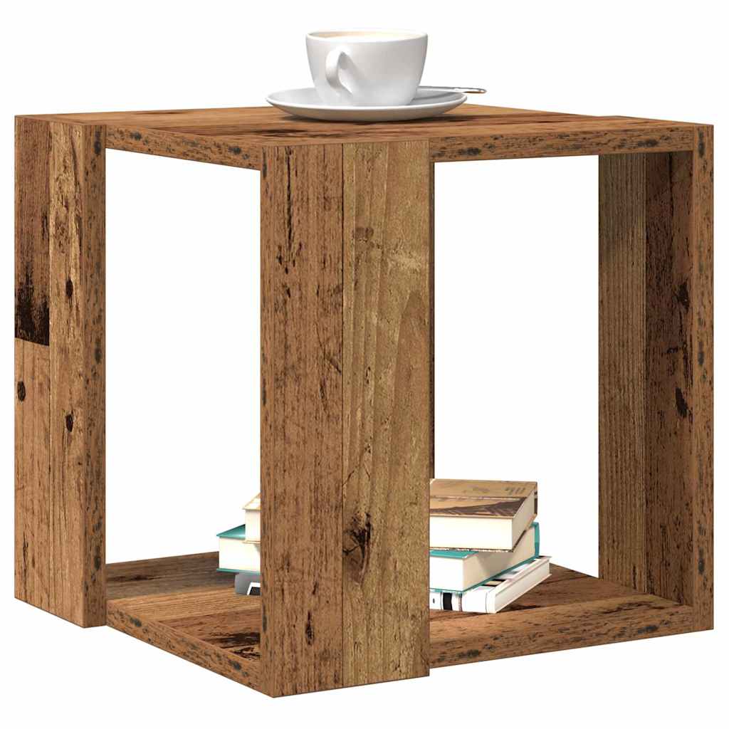 Salontafel Oud Hout 32 x 32 x 30 cm Bewerkt hout is nu te koop bij PeponiXL, paradijselijk wonen!